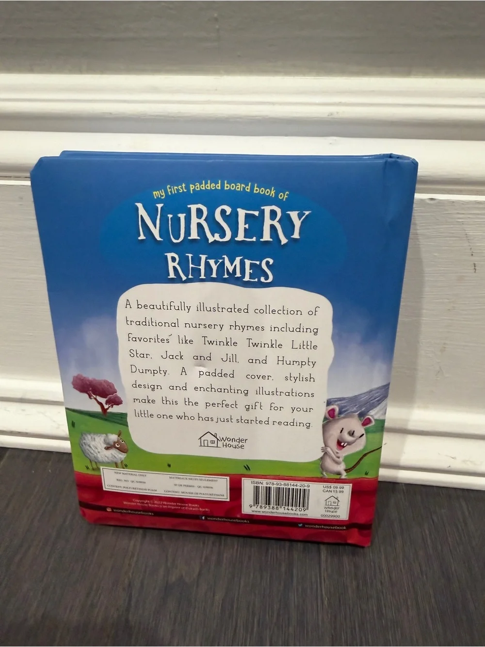 Nursery Rhymes Kids Baby Small Board Book - Blue Stories for Kids Learning